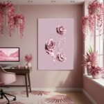 Quadro Decorativo Rosas De Tinta - 70x50cm