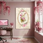 Quadro Decorativo Rosas Vintage - 70x50cm