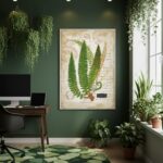 Quadro Decorativo Samambaias Vintage - 70x50cm