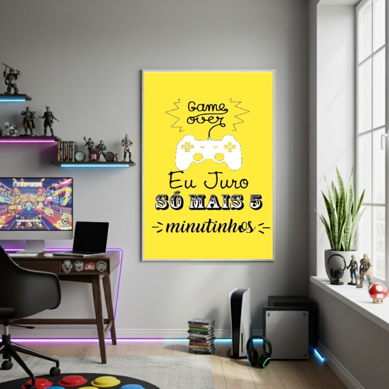 Quadro Decorativo Só Mais 5 Minutinhos-70x50cm