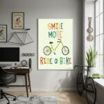 Quadro Decorativo Sorria Mais Ande De Bicicleta-70x50cm