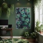 Quadro Decorativo Suculentas Azuladas - 70x50cm