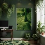 Quadro Decorativo Suculentas Verdes - 70x50cm