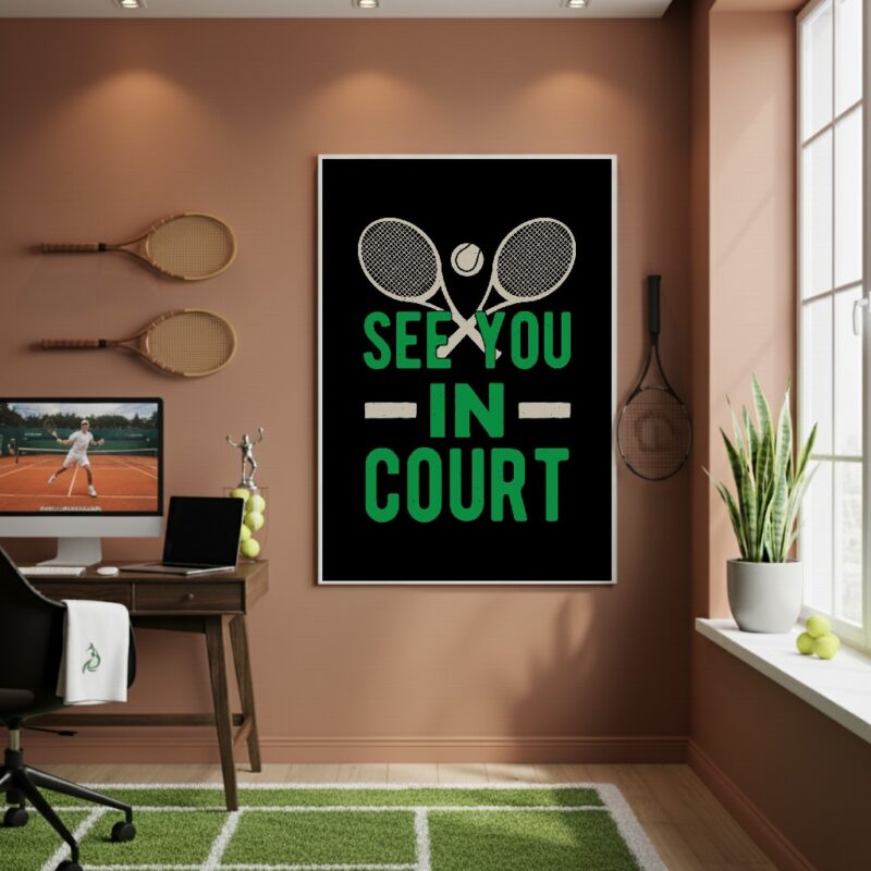 Quadro Decorativo Te Vejo No Tribunal-70x50cm