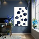 Quadro Decorativo Tons De Azul - 70x50cm