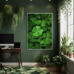 Quadro Decorativo Trevo Verde - 70x50cm