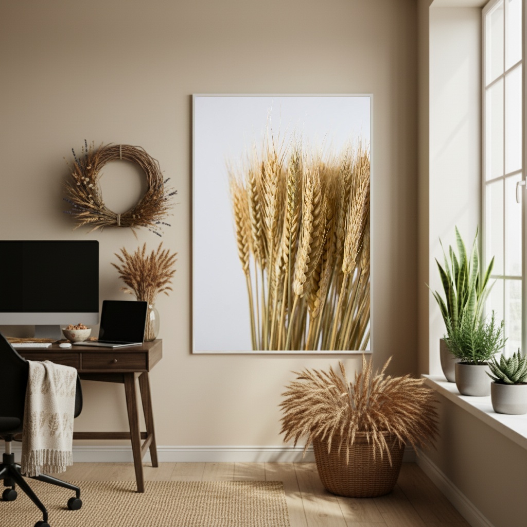 Quadro Decorativo Trigo De Luz-70x50cm