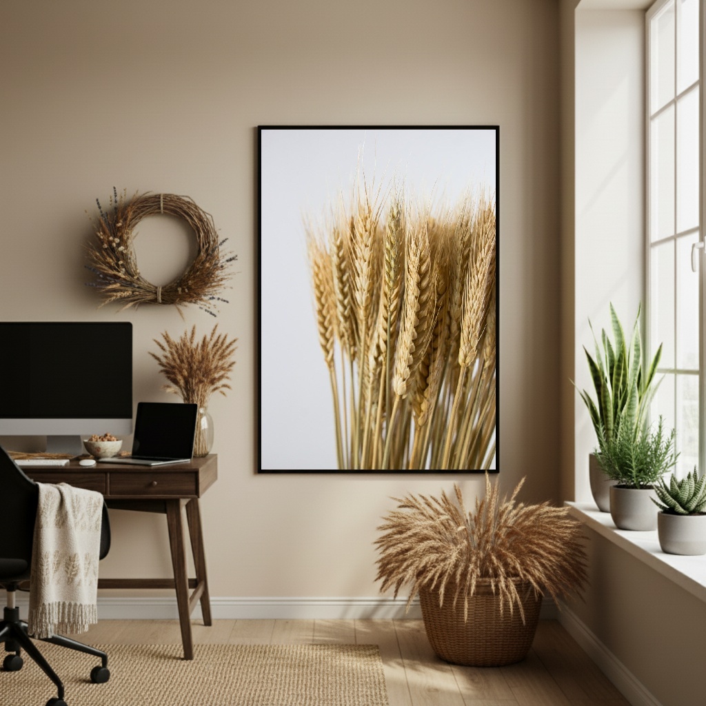 Quadro Decorativo Trigo De Luz-70x50cm
