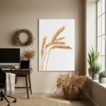 Quadro Decorativo Trigo Dourado - 70x50cm