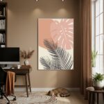 Quadro Decorativo Tropical Marrom - 70x50cm