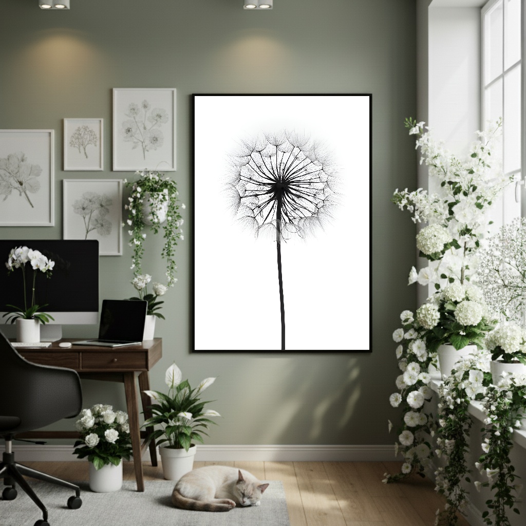 Quadro Decorativo Um Dente De Leão - 70x50cm