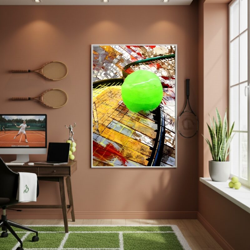Quadro Decorativo Uma Bola De Tênis-70x50cm