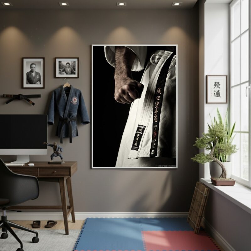 Quadro Decorativo Uniforme Karatê - 70x50 cm