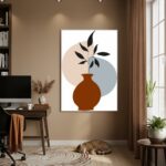 Quadro Decorativo Vaso Marrom - 70x50cm
