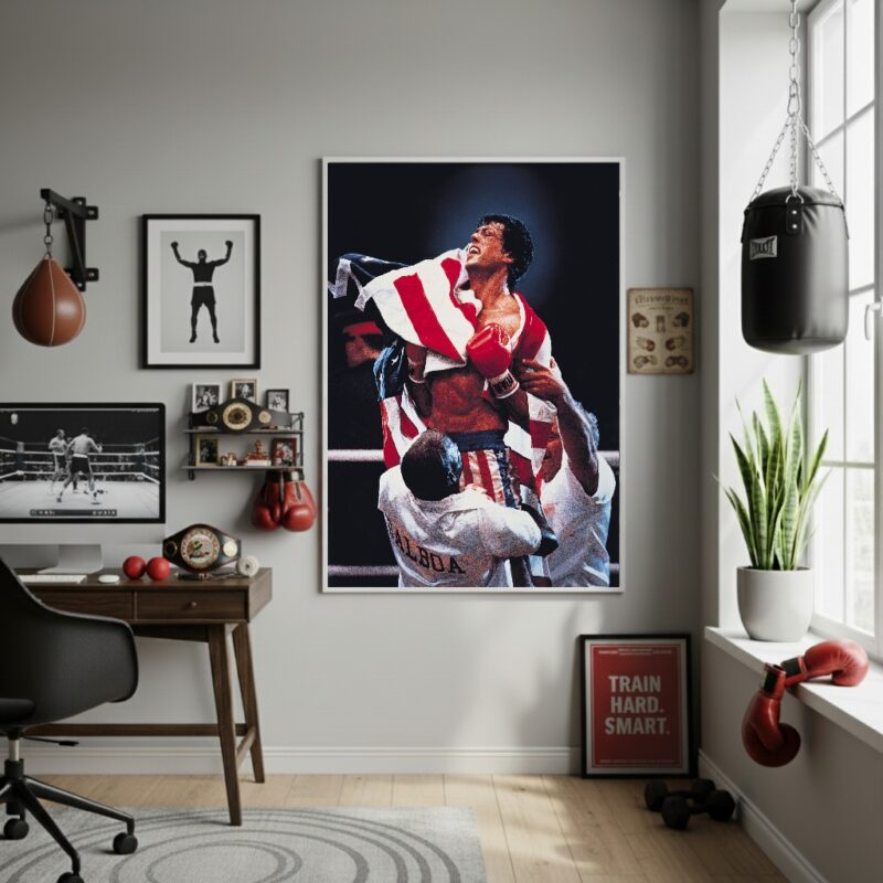 Quadro Decorativo Vitória De Rocky Balboa-70x50cm