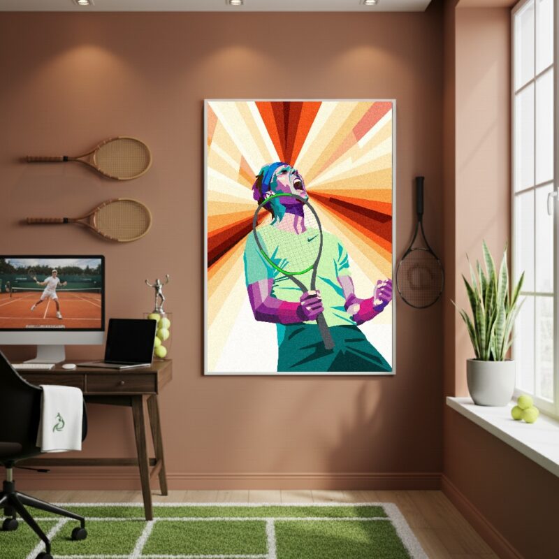 Quadro Decorativo Vitória No Tênis-70x50cm