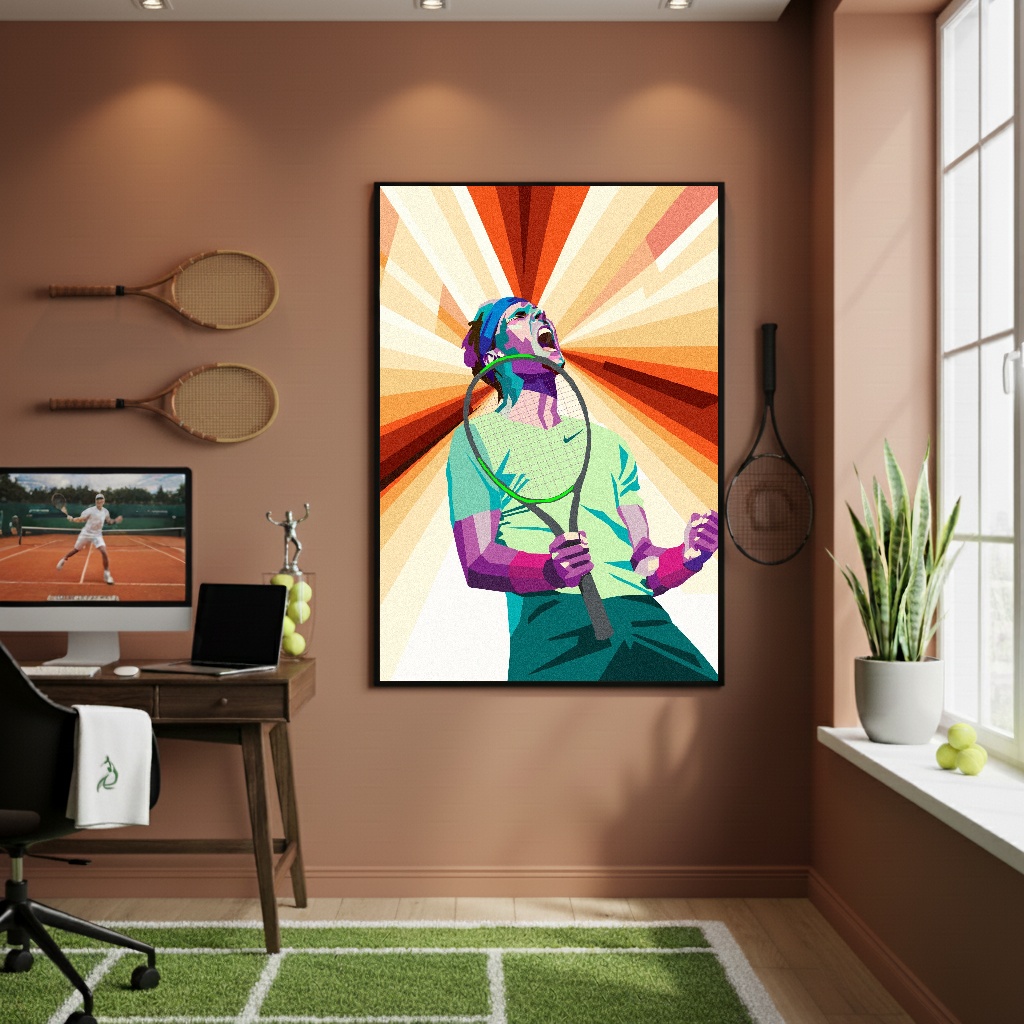 Quadro Decorativo Vitória No Tênis-70x50cm