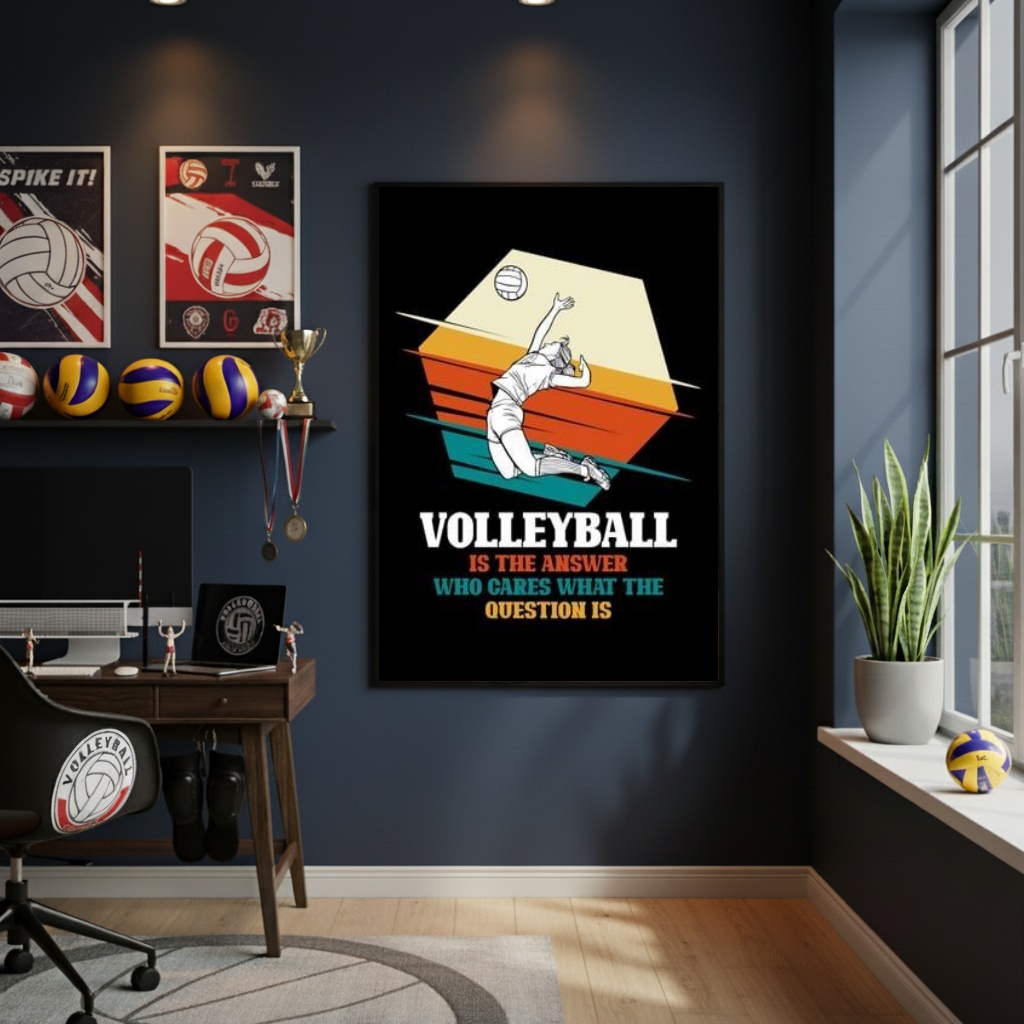 Quadro Decorativo Vôlei É A Resposta-70x50cm