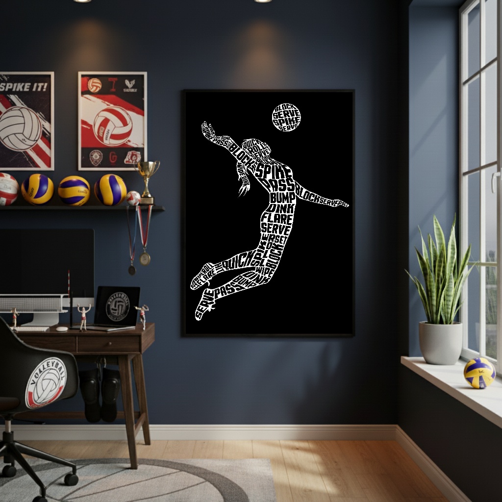 Quadro Decorativo Vôlei Urbano-70x50cm