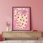 Quadro Arte Moderna Gato do Amor - 70x50 Cm