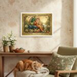 Quadro Carta Tarot Gato A Imperatriz - 50x70 Cm