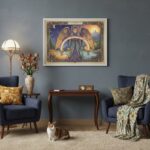 Quadro Carta Tarot Gatos A Temperança - 50x70 Cm