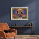 Quadro Carta Tarot Gatos A Torre - 50x70 Cm