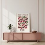 Quadro Cerejinhas Fruit Market Paris - 70x50 Cm
