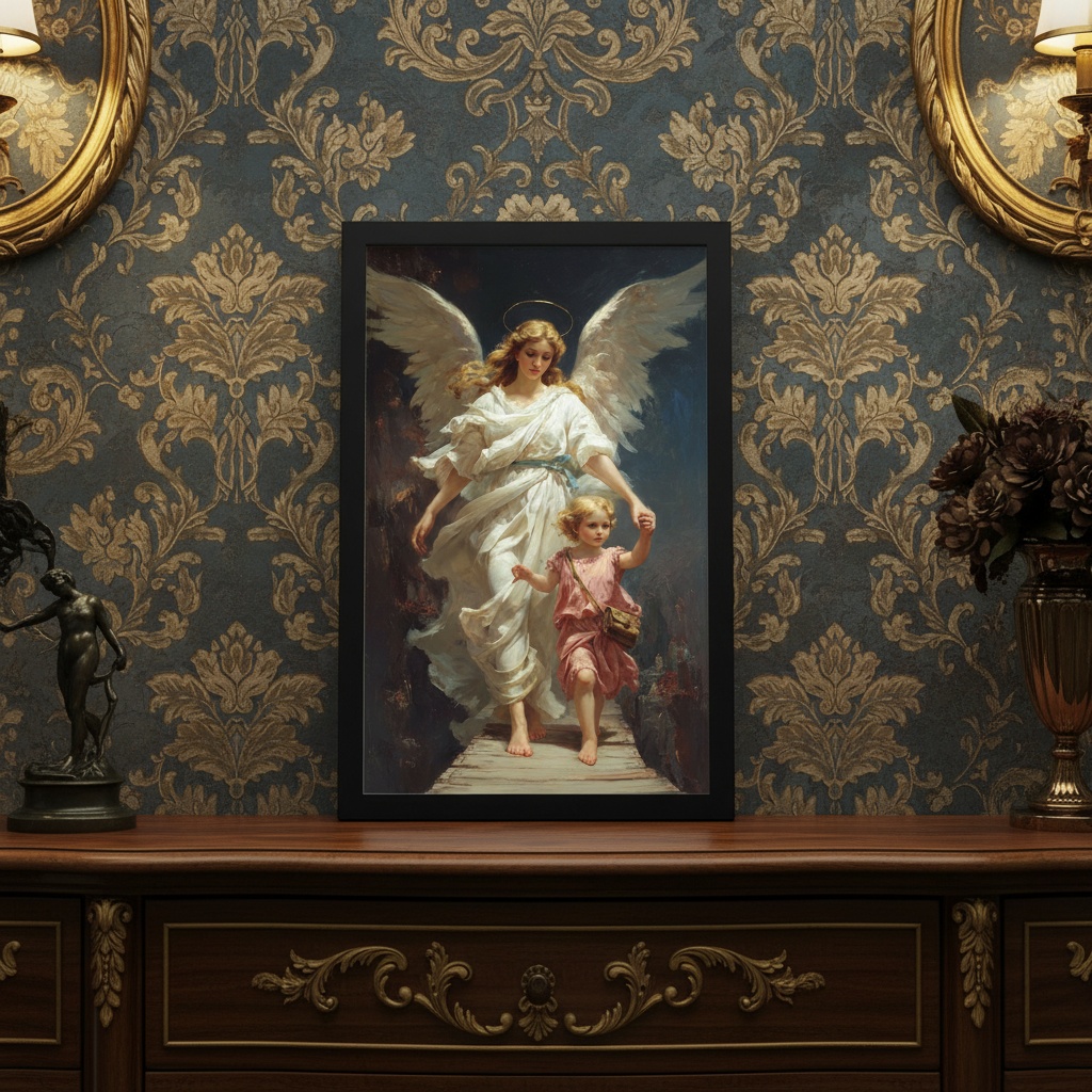 Quadro Decorativo Anjo da Guarda da Criança