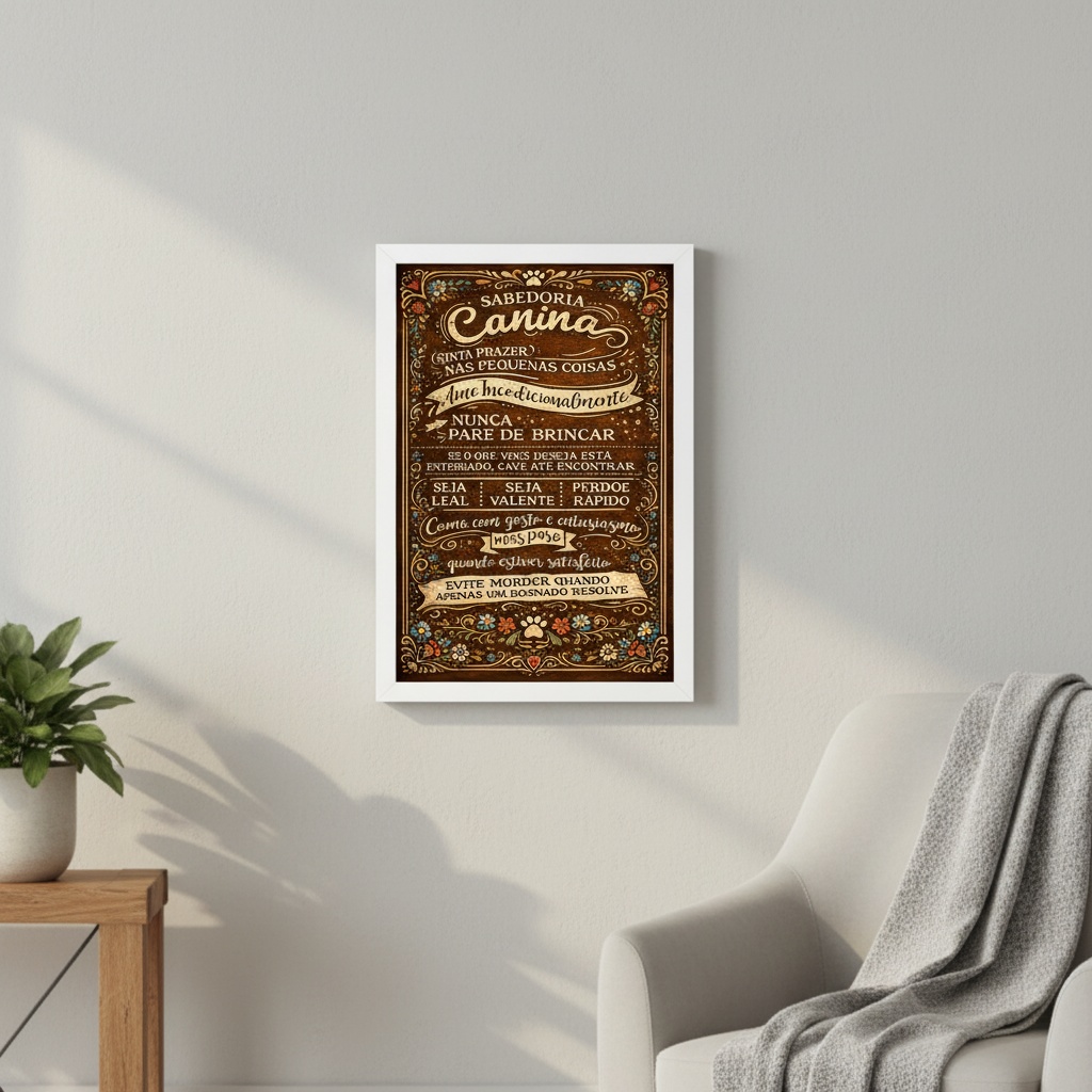 Quadro Decorativo Aprenda Com Seu Cão