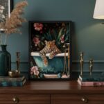 Quadro Decorativo Banheiro Chique - Leopardo Luxo