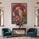 Quadro Decorativo Canvas Leopardo Luxuoso