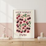 Quadro Decorativo Cerejinhas Fruit Market Paris