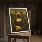Quadro Decorativo Mona Lisa Mona Cat