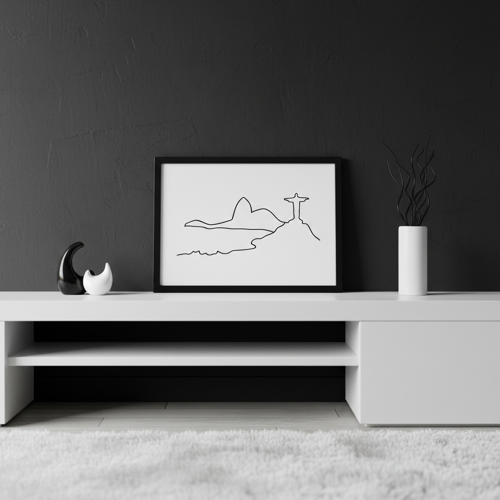 Quadro Horizontal Minimalista Rio de Janeiro