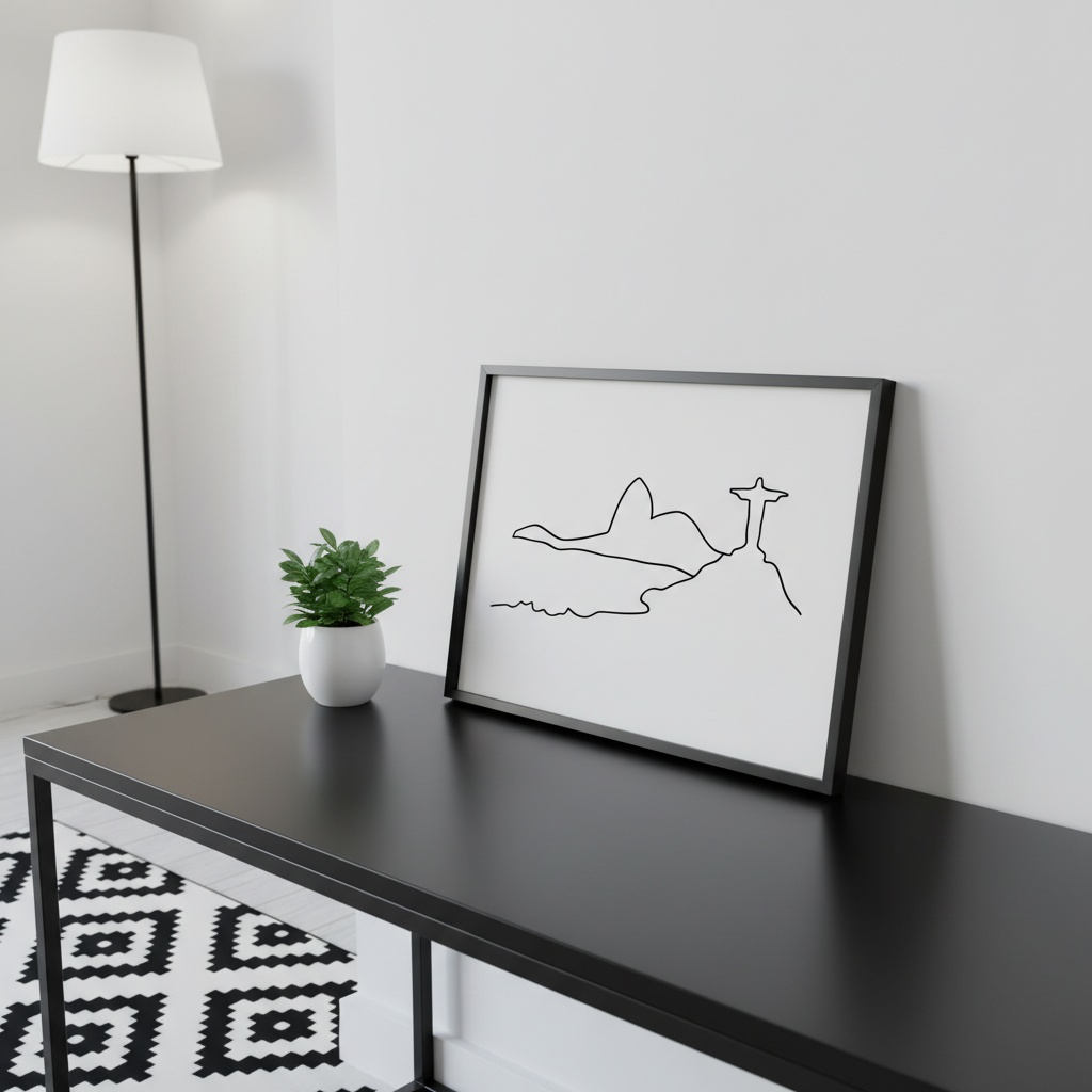 Quadro Horizontal Minimalista Rio de Janeiro