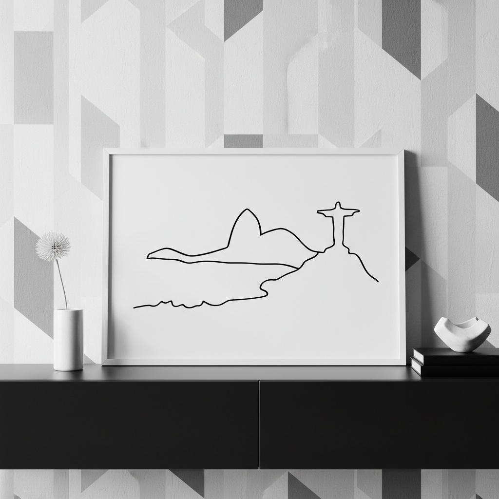 Quadro Horizontal Minimalista Rio de Janeiro