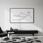 Quadro Horizontal Minimalista Rio de Janeiro - 50x70 Cm