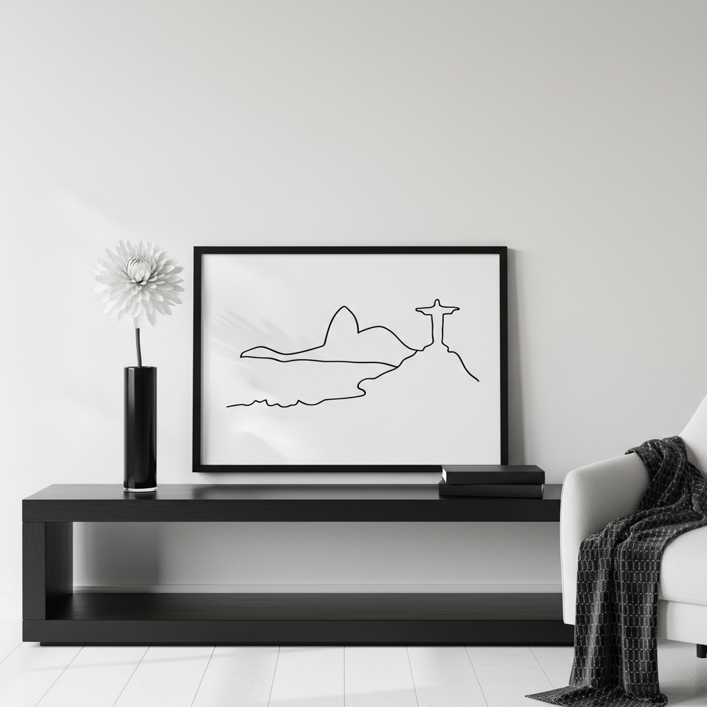 Quadro Horizontal Minimalista Rio de Janeiro