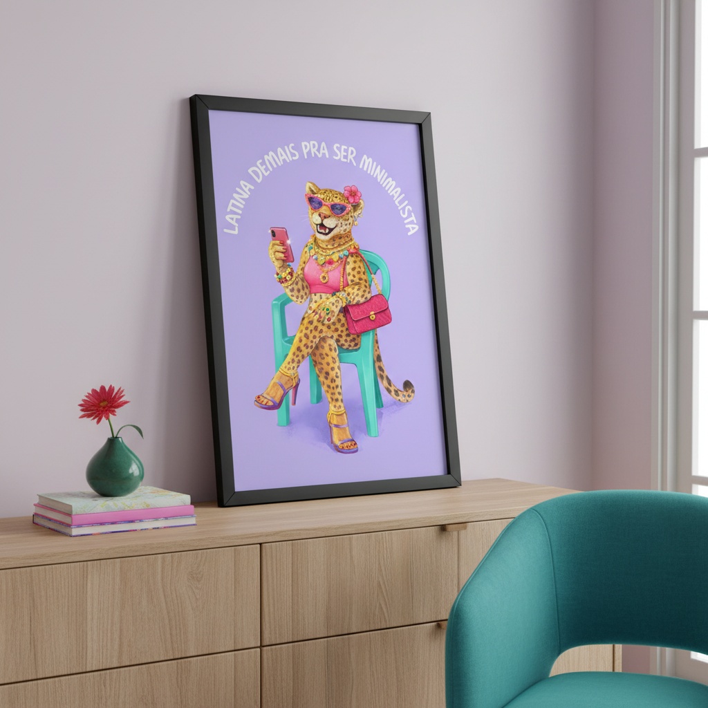 Quadro Onça Perua - Latina Demais Pra Ser Minimalista