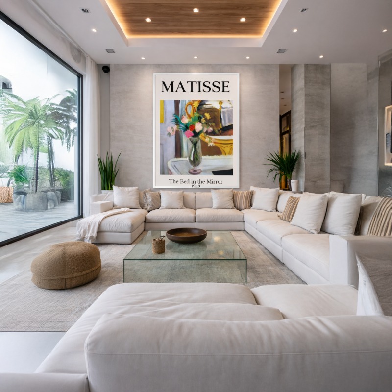 Quadro Canvas A Cama no Espelho de Henri Matisse