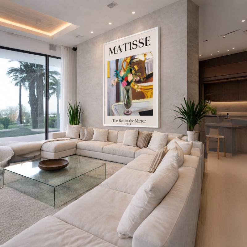 Quadro Canvas A Cama no Espelho de Henri Matisse