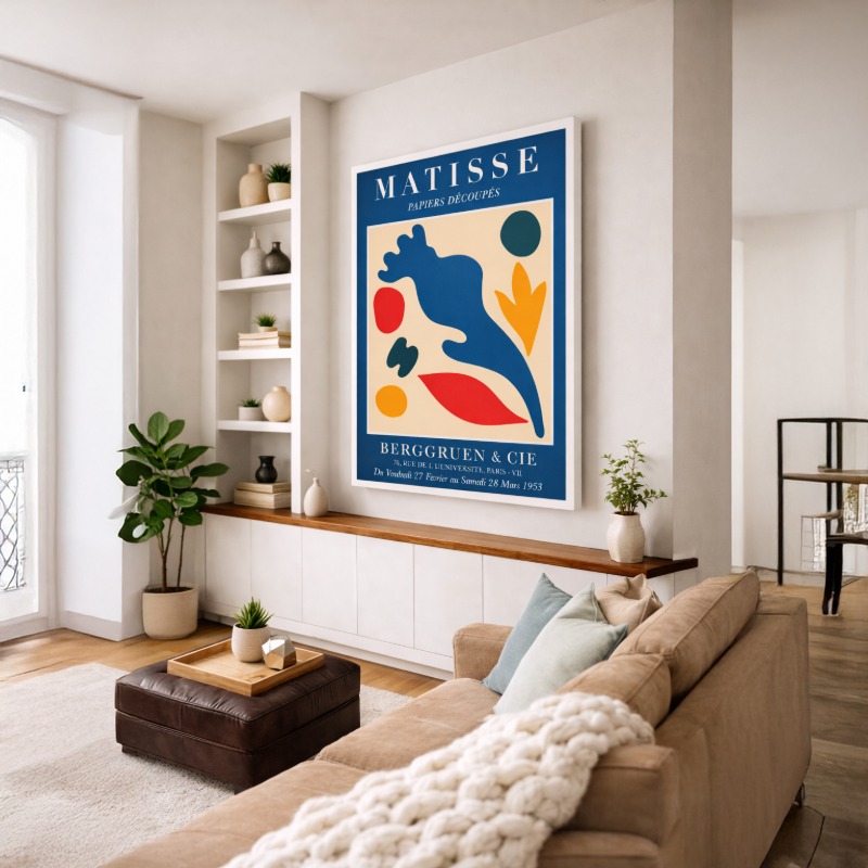 Quadro Canvas Abstrato Matisse Quatro Cores