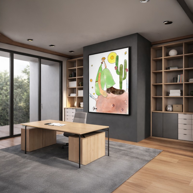 Quadro Canvas Adão Iturrusgarai - O Pequeno Príncipe