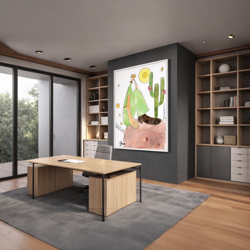 Quadro Canvas Adão Iturrusgarai - O Pequeno Príncipe