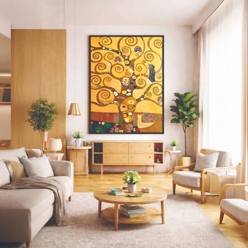 Quadro Canvas Árvore da Vida Friso de Stoclet