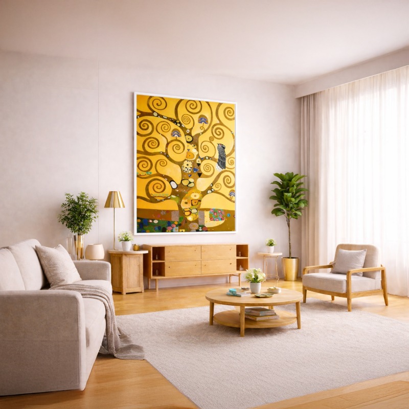 Quadro Canvas Árvore da Vida Friso de Stoclet