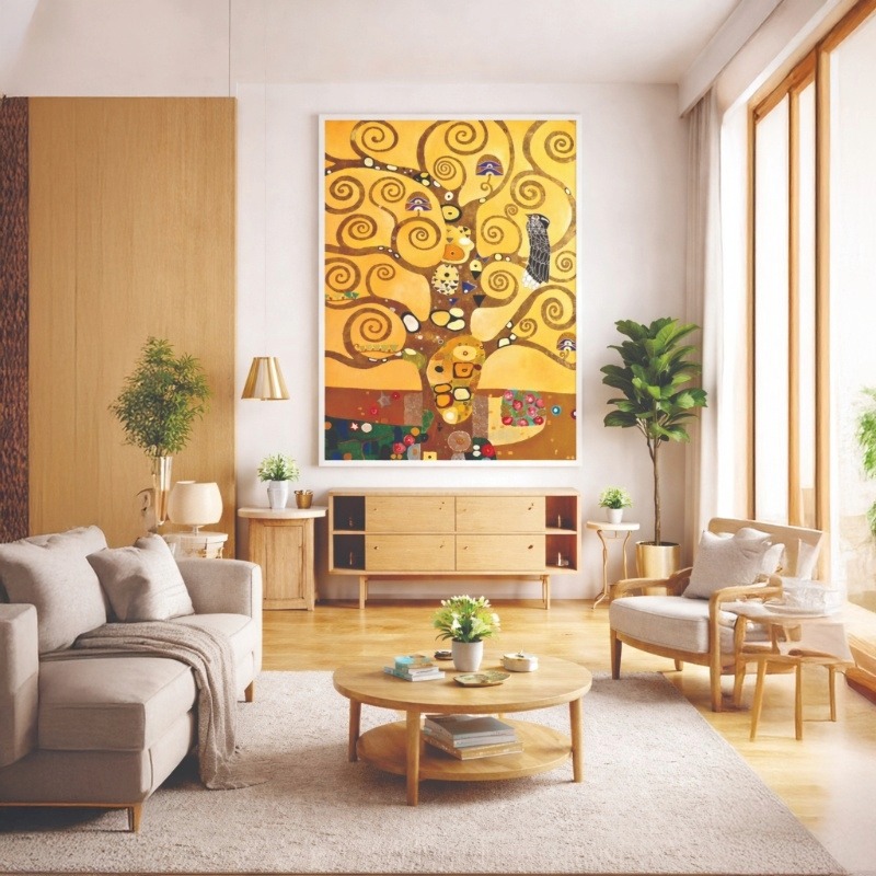 Quadro Canvas Árvore da Vida Friso de Stoclet
