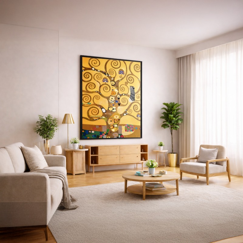 Quadro Canvas Árvore da Vida Friso de Stoclet