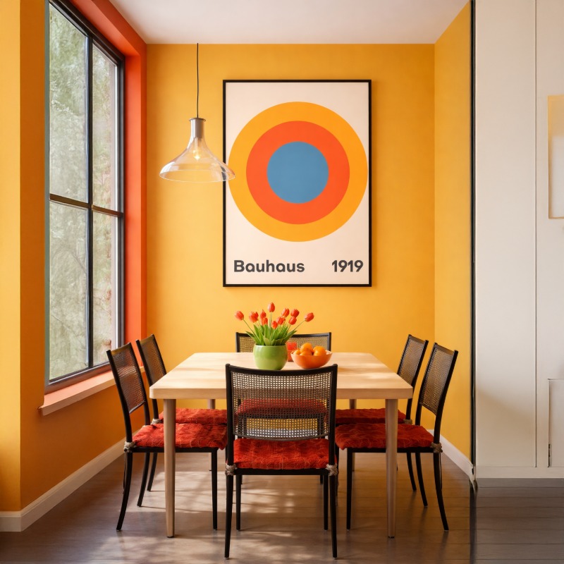 Quadro Canvas Bauhaus Círculos